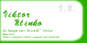 viktor mlinko business card